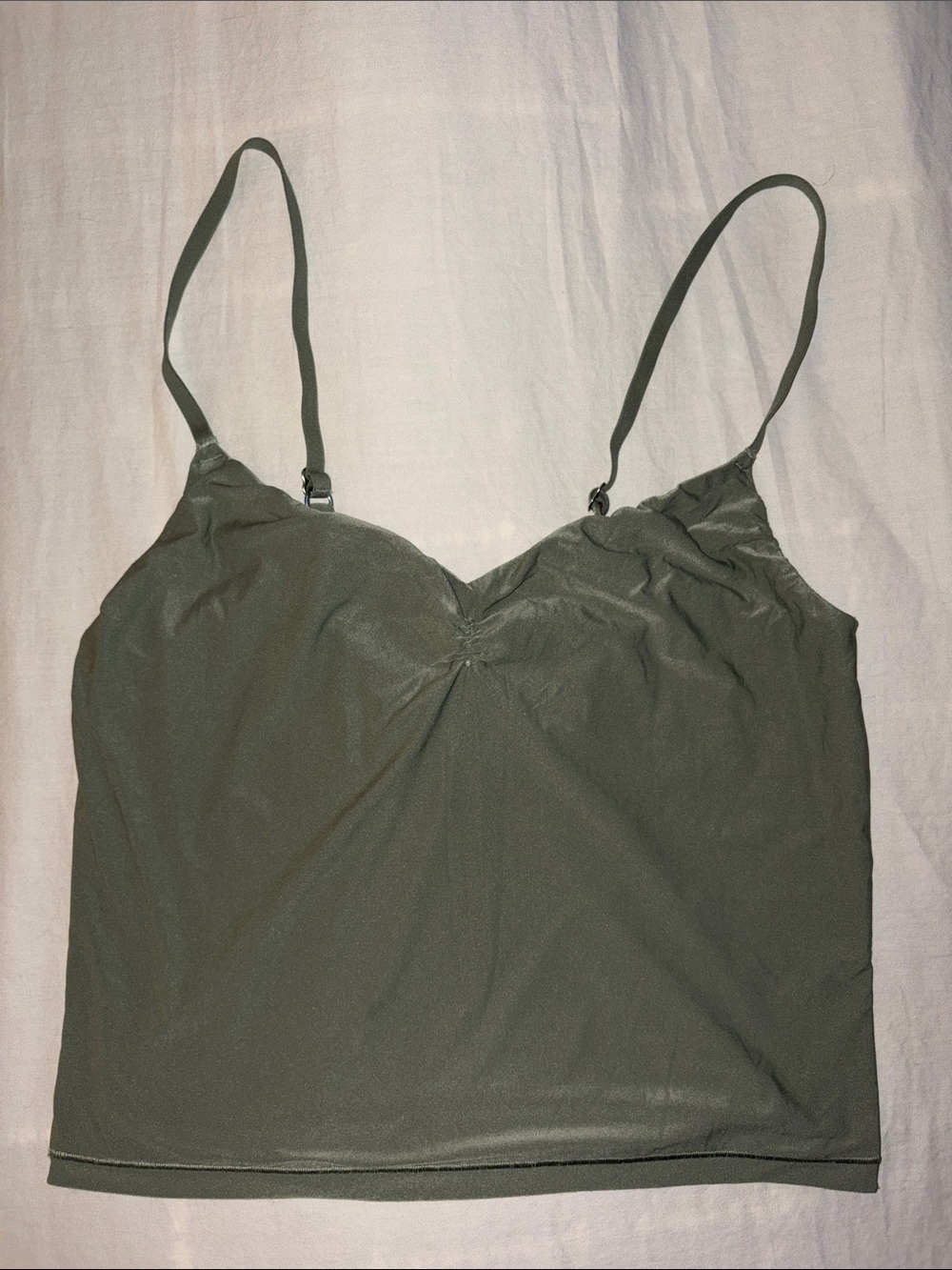 NEW Aerie Smoothez Olive Green Adjustable Strap Cami